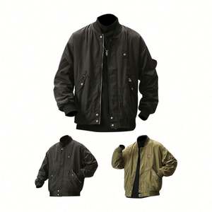 Vestes d'hiver pour hommes en polyester noir de haute qualité, design tendance, vente en gros, personnalisables - Product Image 5