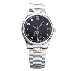 Montre automatique mécanique analogique pour homme avec bracelet en cuir véritable, phase de lune, collection Master, fabriquée par GS Factory, avec verre saphir. - Product Image 2