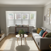 Fabricant de premier plan, stores vénitiens modernes en PVC imitation bois, à hauteur complète, avec tiges de réglage, pour l'extérieur et le salon