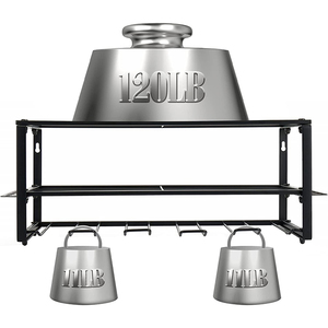 Organisateur d'outils électriques JH-Mech avec <span class=keywords><strong>4</strong></span> crochets Support mural en métal pour outils électriques de garage Support d'affichage pour station de charge de perceuse sans fil - Product Image 5