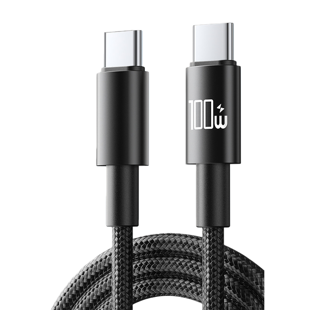 PD 100W 1M/2M 5A Fast Charging USB-C Nylon Braided Type-C Type-C Cable Pure Copper Conductor Connectors for Iphone17 Laptop