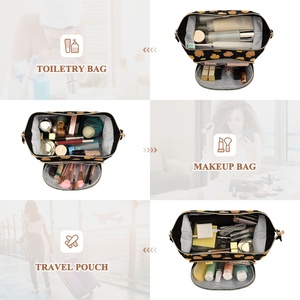 <b>Small</b> Mini Portable Hawaii Style Puakenikeni Flower Quilted Toiletry Pouch Custom Design Makeup Cosmetic Bag with Zipper - Product Image 6