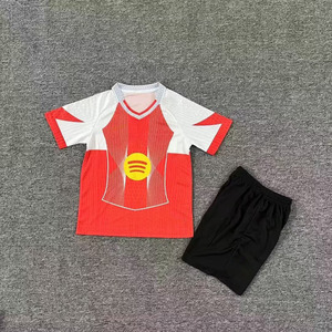 Set seragam tim rumah/jauh anak-anak, setelan latihan olahraga merah tim sepak bola klub 25-26 - Product Image 1