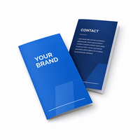 Brochure pliée en 4 volets en papier fantaisie pour impression offset, dépliant, prospectus, format personnalisé, estampage à chaud doré, affiche A4/A5