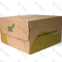Boîtes à gâteaux rigides en kraft recyclables personnalisées avec impression et pelliculage mat pour l'emballage de desserts de boulangerie et logo