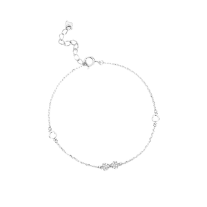 Bracelet à breloques superposées en argent sterling 925 avec perles étoiles en zircon Lanshang pour femmes, décontracté et idéal pour un cadeau - Product Image 1