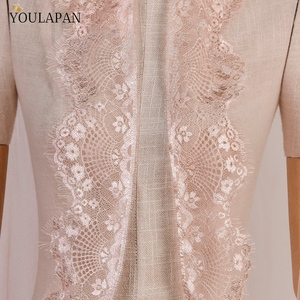 YouLaPan V337 Velo <span class=keywords><strong>de</strong></span> <span class=keywords><strong>novia</strong></span> rosa con ribete <span class=keywords><strong>de</strong></span> encaje, <span class=keywords><strong>de</strong></span> malla suave <span class=keywords><strong>de</strong></span> una sola capa, color rubor, ideal para la ceremonia nupcial <span class=keywords><strong>de</strong></span> la <span class=keywords><strong>novia</strong></span> - Product Image 5