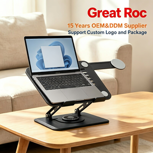 Support Ergonomique pour Ordinateur <span class=keywords><strong>Portable</strong></span> avec <span class=keywords><strong>Ventilateur</strong></span> de Refroidissement Magnétique, <span class=keywords><strong>Plateau</strong></span> Téléphone Magnétique Rétractable, Rehausseur <span class=keywords><strong>Portable</strong></span> 3-en-1 pour Ordinateurs Portables de 10 à 17 Pouces - Product Image 5