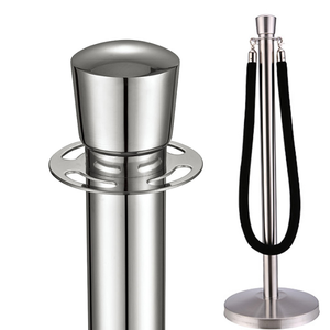 Palo e Supporto per Corda con Corona in Acciaio Inox e Base in Plastica - Product Image 2