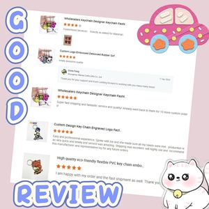 Portachiavi personalizzabili in gomma animale con loghi stampati al Laser e schienali in acrilico per borse per artisti alla moda esprimono te stesso - Product Image 2