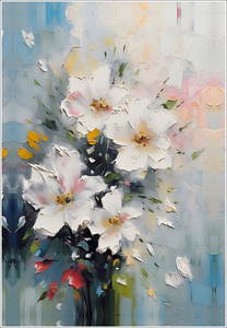 Decoración de pared de lona con diseño de margaritas de lujo, hermosa pintura floral para decoración elegante del hogar y espacios elegantes - Product Image 3