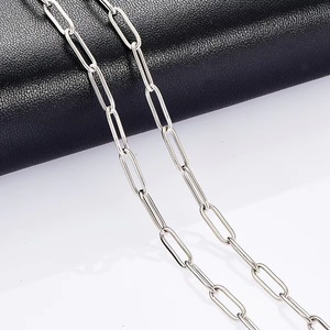 Kalung Rantai Klip Kertas Baja Tahan Karat Warna Emas/Perak Berkualitas Tinggi, Hadiah untuk Pria dan Wanita - Product Image 5