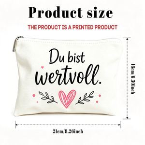Pochette de toilette avec imprimé cœur, idéale pour les voyages, les anniversaires, les cadeaux pour maman, les filles, sac cadeau compact et élégant pour - Product Image 3