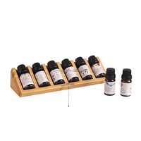 Support essentiel durable à 6 trous présentoir en bambou support de stockage domestique bouteille bol présentoir salon