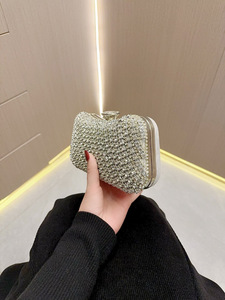 New Cross-border Diamond-encrusted Polyester <b>Clutch</b> Bag Model Y205 China-made Women-Spring Evening Dress Cheongsam Tanjing - Product Image 4