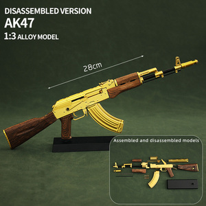 Bán buôn kim loại nhỏ Mô hình súng AK47 súng trường mô hình Unisex dê Súng dropship quân sự phạm vi handmade Crafted Đồ chơi súng trường - Product Image 5