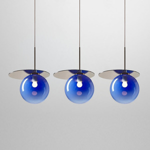 Modern Minimalist Scandinavian-Style Colored Bubble Glass Pendant <b>Light</b> for <b>Dining</b> Rooms Bar Counters Clothing Stores - Product Image 1