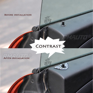 1 unidad de pegatinas de emblema de ala para el pino de bloqueo de puerta, accesorios para coche, para Mini Cooper Countryman R56 R50 R53 F56 F55 R60 R57 - Product Image 4