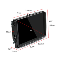 Yeanav 9 ''2 Din Android 12 Autoradio stéréo vidéo Autoradio GPS Wifi BT FM pour Volkswagen/VW/Polo/Passat /SEAT/Toledo