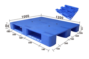 1200*1000*150mm công nghiệp 3 runners 4-cách hai mặt phẳng Hàn HDPE nhựa <span class=keywords><strong>Pallet</strong></span> thép lõi 5.0t tĩnh tải - Product Image 4