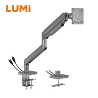 LDT74-C012UC 17 "-49" support de bras de moniteur ultra-large de 49 pouces assisté par ressort de support de bureau économique robuste avec ports USB