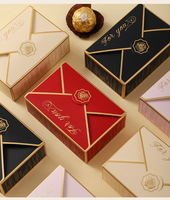 Style européen Enveloppe Cire Sceau Or Estampage Mariage Fiançailles Bonbons Boîte Nouvelle Tendance Multicolore Bon Retour Dossiers Cadeau Boîte