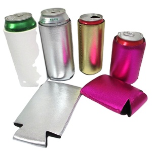 Enfriador de Latas de Cerveza de Neopreno PU Aislado de 12oz y 3mm, Color Plateado Metálico, con Logotipo Personalizado - Product Image 5