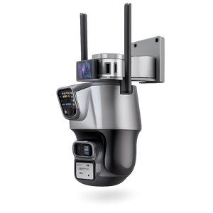 Caméra de sécurité dôme ICSEE à suivi automatique, prix usine, 6MP, triple objectif, double écran, zoom 8X, surveillance vidéo extérieure sans fil ICsee NVR - Product Image 5