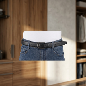 Cinturón de Cuero Vacuno de Alta Calidad para Hombre, Hebilla de Aleación, Duradero y Ecológico, 3.3 cm de Ancho, para Vestir, Casual, Golf, Jeans - Product Image 2