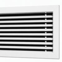 Grille de sortie d'air conditionné central en aluminium, grille de ventilation réglable en maille pour salon et bureau, système de ventilation durable