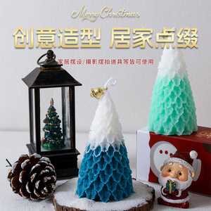 Vela Aromática con Aroma a Árbol de Navidad, Forma de Pirámide, Artesanía Manual, Decoración Navideña, Regalo - Product Image 2