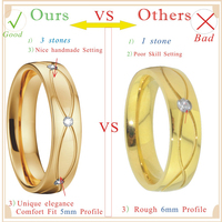 Bagues de mariage en plaqué or 18k pour femmes, bijoux pour femmes, bague anillos eheringer aneis anel de ouro feminino noivado
