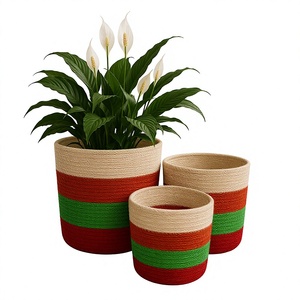 Panier en jute écologique modèle 2026, panier de rangement tissé naturel pour l'organisation de la maison, le linge, les jouets et le rangement décoratif - Product Image 1