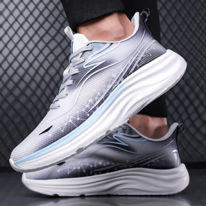 Running Shoes Men Mesh Upper Rubber Outsole <b>EVA</b> Midsole Spring Lightweight Breathable Casual Sport Shoes - Product Image 4