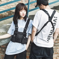 Sac de poitrine, sac de veste, streetwear tendance, sac tactique multi-poches, sac de veste original pour hommes
