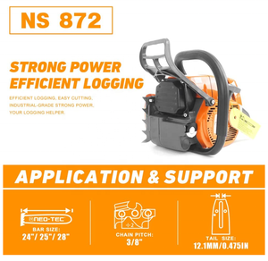 Motosierra NEOTEC de 72 CC 381, Repuesto de Motosierra de Gasolina para Cortar Madera NS872, Ligera y de Alta Calidad 381 C - Product Image 2