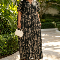 Robe longue décontractée pour femme, style africain, rayée, 100% coton, coupe ample, grande taille, classique, élégante et rétro, pour l'été