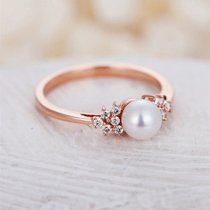 Anello Effetto Perla per Donne, Accessorio Minimalista alla Moda per Dito Mignolo, Regalo - Product Image 5