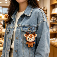 Porte-clés animal en peluche personnalisé professionnel pendentif à breloque de sac mignon pour les cadeaux de couple 10cm-30cm personnalisez votre propre conception