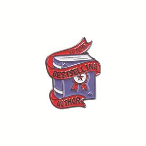 เข็มกลัดโลหะรูปหนังสือการ์ตูนน่ารักสำหรับนักเรียน รูปทรงนาฬิกาทราย พิมพ์ลายแบบไดคัท งานโลหะแข็งแรง ขายส่ง - Product Image 6