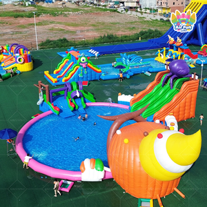 Équipement de jeux aquatiques commerciaux, parc aquatique gonflable mobile sur terre avec grand <span class=keywords><strong>toboggan</strong></span> aquatique <span class=keywords><strong>pour</strong></span> adultes - Product Image 1
