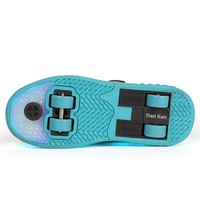 Chaussures de skate pour filles, baskets de sport pour enfants, freins rétractables invisibles à quatre roues, patins à glace à deux roues lumineux