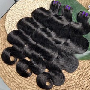 Double Drawn Raw Cambodian Body Wave <strong>Hair</strong> Bundles Unprocessed Vendor Wholesale Human <strong>Hair</strong> Raw Virgin Cuticle Aligned Human <strong>Hair</strong> - Product Image 5