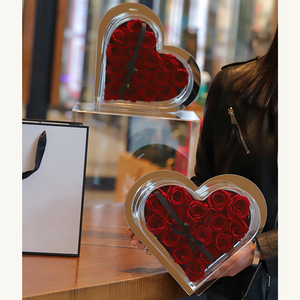 Vendita calda acrilico a forma di cuore scatola a specchio rose conservate per san valentino e festa della mamma decorazioni per la casa e regali per la ragazza - Product Image 4