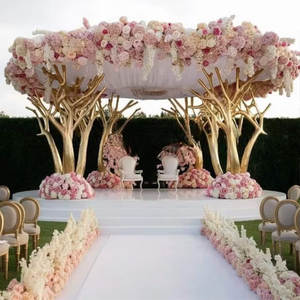 High Quality Wedding <b>Stage</b> <b>Platform</b> with Custom Backdrop Elegant Decor for Marriage Ceremony Event - Product Image 1