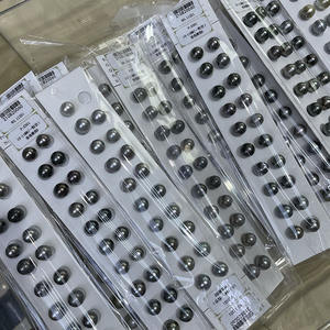 Ngọc trai Tahiti nước biển tự nhiên 10-11mm, hình tròn, hạt rời, cặp - Product Image 2