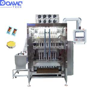 Machine de remplissage et d'emballage entièrement automatique multi-voies pour sachets à trois soudures latérales, pour sauce tomate, ketchup, liquides (10-100g) et jus - Product Image 6