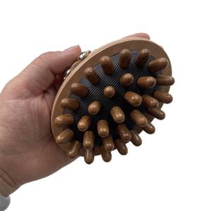 Brosse de <span class=keywords><strong>massage</strong></span> en bois naturel à coussin d'air, marque privée, anti-cellulite, pour sauna, spa, relaxation corporelle - Product Image 6