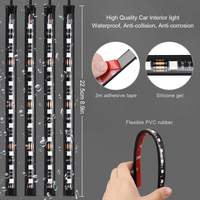 Remoto 5050 RGB tira de LED para coche lámpara USB Focos Led Para Autos atmósfera decoración luces ambientales accesorios para coche luz Interior