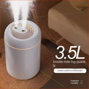 เครื่องฟอกอากาศ3.5L แบบพกพา USB สีสันสดใส, เครื่องทำความชื้นแบบหัวฉีดคู่เครื่องเติมน้ำในบ้านความจุขนาดใหญ่สำหรับคืนน้ำมันหอมระเหย - Product Image 3